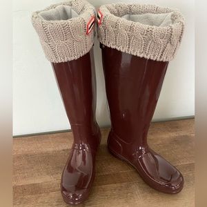 Frye Hunter boots and socks